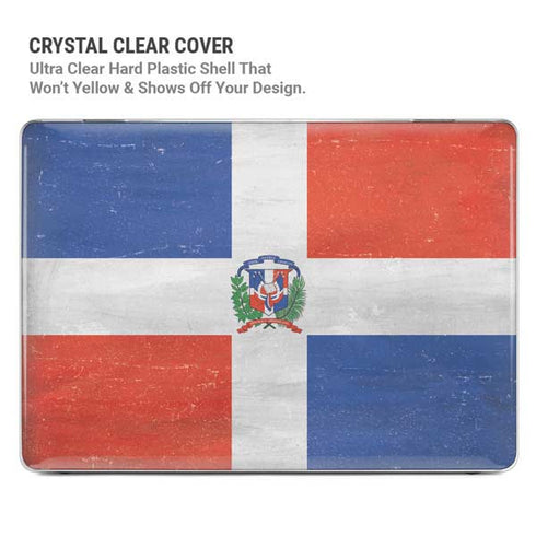 Dominican Republic Flag Distressed MacBook Cases